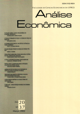 An&aacute;lise Econ&ocirc;mica