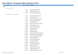 Lista Oficial - Promoção Merecimento 2014