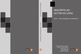 inqu&eacute;rito ao sector do livro parte i &ndash; enqu adramento e dia