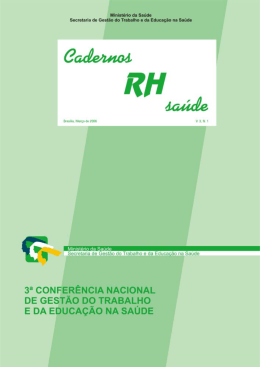 3&ordf; Confer&ecirc;ncia Nacional de Gest&atilde;o do Trabalho e Educa&ccedil;&atilde;o