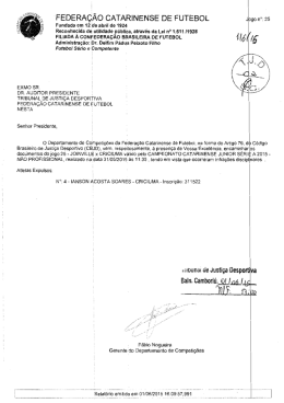 FEDERA&Ccedil;&Atilde;O cATARiNENsE DE FUTEBOL