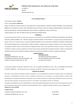 1 PREFEITURA MUNICIPAL DE FEIRA DE SANTANA