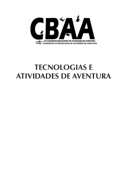 TECNOLOGIAS E ATIVIDADES DE AVENTURA