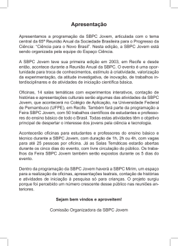 programa&ccedil;&atilde;o - SBPC &ndash; Sociedade Brasileira para o Progresso da