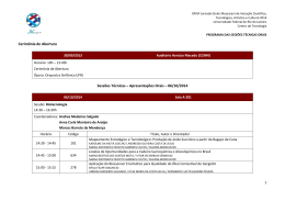 Programa JIC - Orais - XXXVI Jornada de Inicia&ccedil;&atilde;o Cient&iacute;fica UFRJ