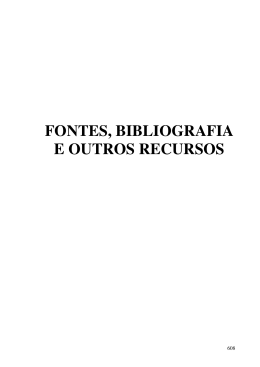 fontes, bibliografia e outros recursos