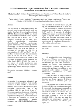 ESTUDO DO COMPORTAMENTO ELETROQU&Iacute;MICO DE AZ&Oacute;IS