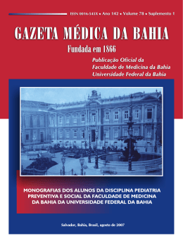 Gazeta M&eacute;dica da Bahia
