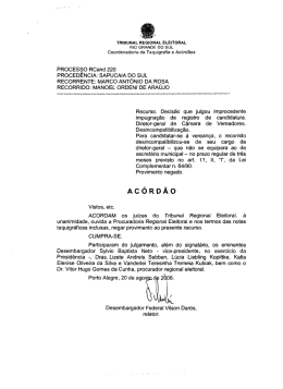 PROCESêO RCand 220 PROCEDENCIA: SAPUCAIA DO SUL