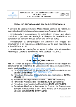 edital do programa de bolsa de estudo 2013
