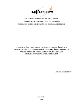Elabora&ccedil;&atilde;o, implementa&ccedil;&atilde;o e avalia&ccedil;&atilde;o de um programa