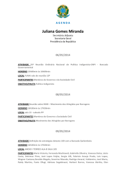 Maio de 2014 - Juliana Gomes Miranda - Secretaria