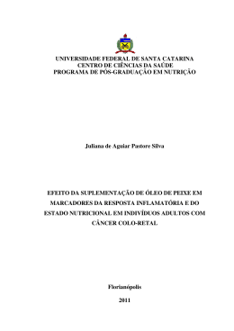 Efeito da suplementação de óleo de peixe nos marcadores da