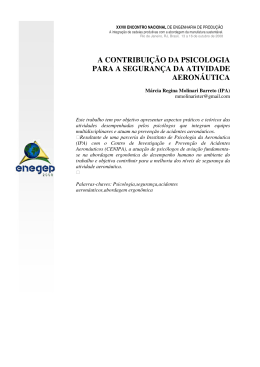 A CONTRIBUI&Ccedil;&Atilde;O DA PSICOLOGIA PARA A