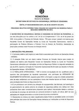 RONDONIA - Pol&iacute;cia Militar do Estado de Rond&ocirc;nia