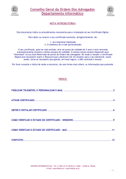 Certificado Digital - Ordem dos Advogados