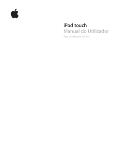 iPod touch Manual do Utilizador