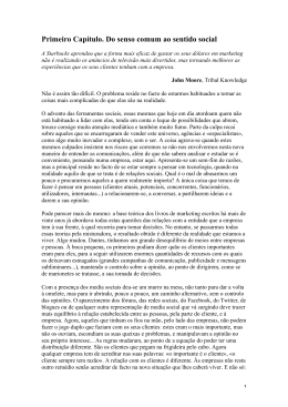 Primeiro Cap&iacute;tulo. Do senso comum ao sentido social