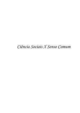 senso comun x ciencias sociais