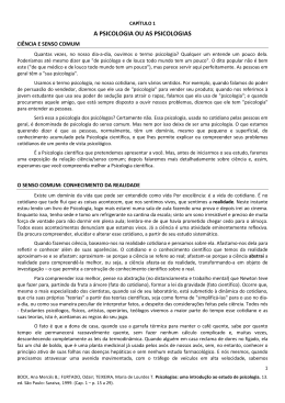 A PSICOLOGIA OU AS PSICOLOGIAS