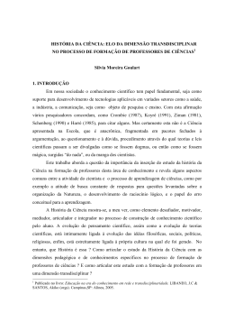 HIST&Oacute;RIA DA CI&Ecirc;NCIA: ELO DA DIMENS&Atilde;O TRANSDISCIPLINAR