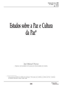 Estudos sobre a Paz e Cultura da Paz*