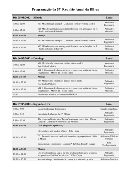 Programação diária