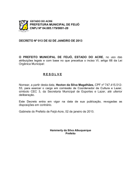 Decreto nº 013 -Hecton da Silva Magalhães