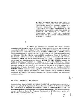 ACORDO SETORIAL NACIONAL QUE ENTRE SI - Sinduscon-Rio