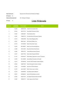 Lista Ordenada - Agrupamento de Escolas de Salvaterra de Magos