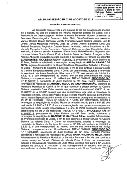 ATA DA 998 SESSÃO EM 03 DE AGOSTO DE 2015 SESSÃO