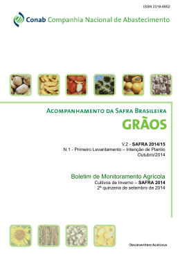 SAFRA 2013/2014 Primeiro Levantamento Outubro/2013
