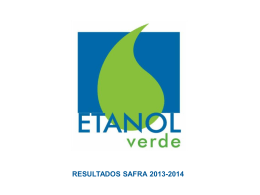 RESULTADOS SAFRA 2013-2014 - Secretaria do Meio Ambiente