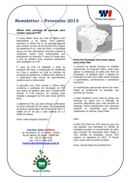 Newsletter Fevereiro - 1º quinzena