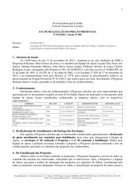 Abertura da Sess&atilde;o &Agrave;s 14:00 horas do dia 12 de novembro de 2013
