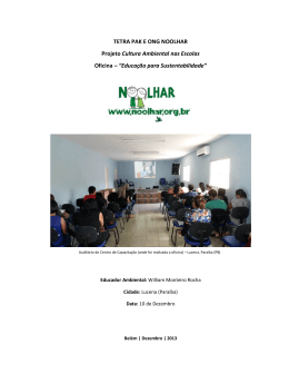Educação para Sustentabilidade - Portal Cultura Ambiental nas