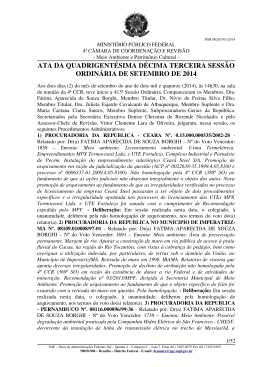 Ata da 413ª Sessão Ordinária - Meio Ambiente e Patrimônio Cultural