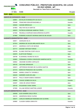 RESULTADO PRELIMINAR