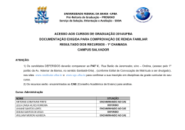 Resultado Campus Salvador - Ufba