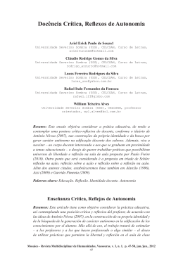 Doc&ecirc;ncia Cr&iacute;tica, Reflexos de Autonomia