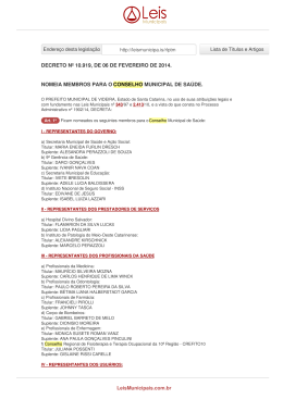 decreto n&ordm; 10.919, de 06 de fevereiro de 2014. nomeia