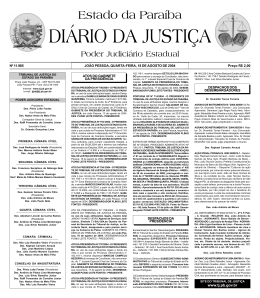 Diario da Justi a 29-05-2001 - Tribunal de Justi&ccedil;a da Para&iacute;ba