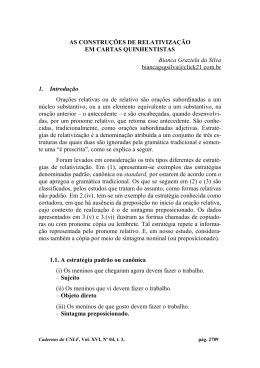 as construções de relativização em cartas quinhentistas