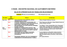 X Encontro Nacional de Aleitamento Materno