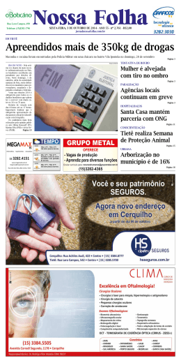 Edi&ccedil;&atilde;o 03/10/2014 - Jornal Nossa Folha