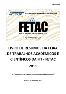 Livro de Resumos - Faculdades Integradas do Tapajós