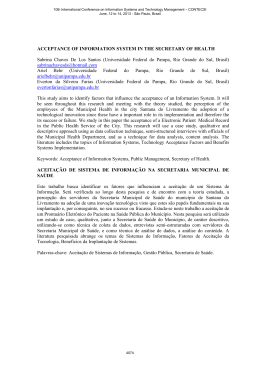 ACCEPTANCE OF INFORMATION SYSTEM IN THE