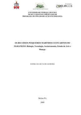 Recursos Pesqueiros Marinhos e Estuarinos do Maranh&atilde;o: Biologia