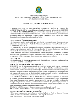 Edital - Instituto Federal de Educa&ccedil;&atilde;o, Ci&ecirc;ncia e Tecnologia do Piau&iacute;