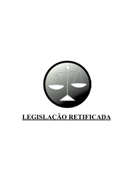 LegisLa&ccedil;&atilde;o Retificada